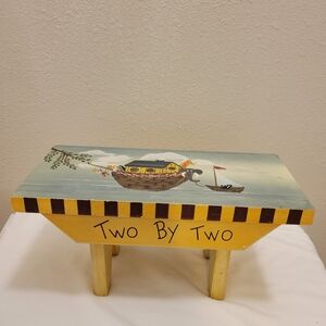 Two By Two Painted Wooden Stool